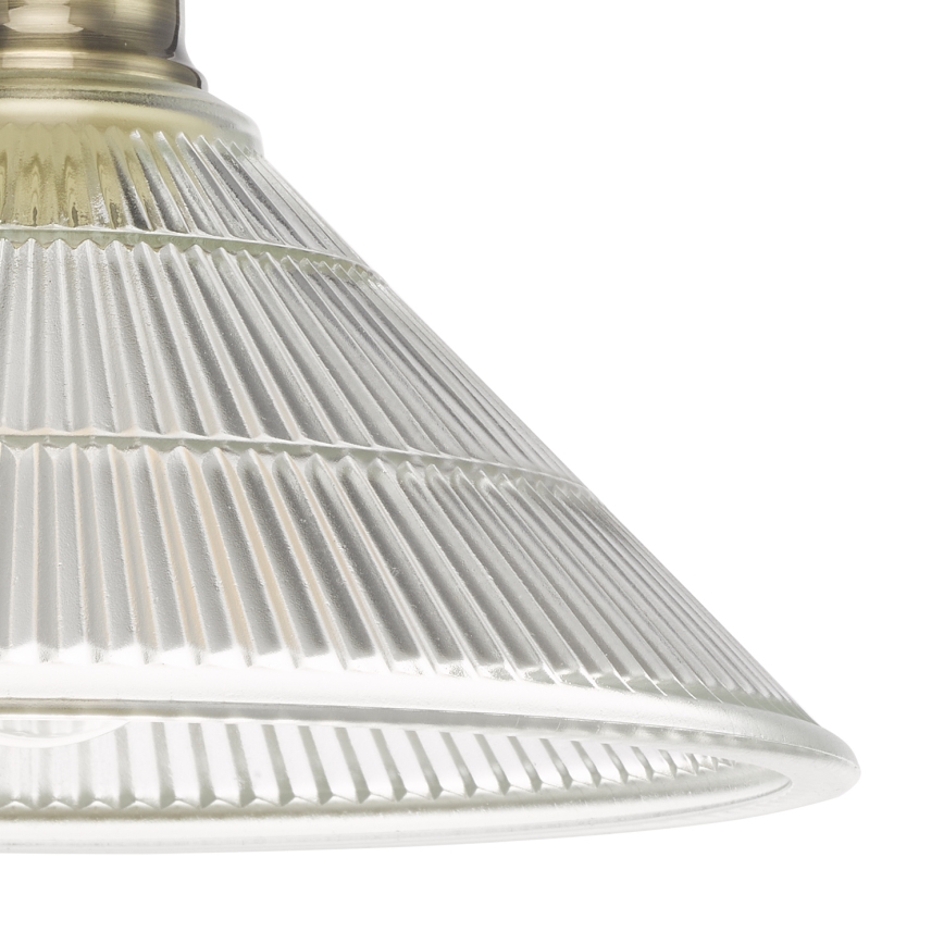 Där Lighting BOY0175 - Плафон BOYD 1xE27/60W/230V, диаметър 25 см, месинг/прозрачно стъкло