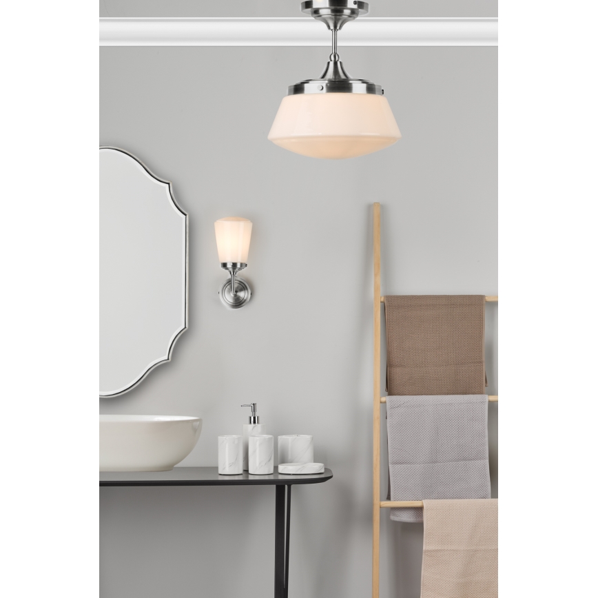Där Lighting CAD0150 - Повърхностно монтиран полилей за баня CADEN 1xE27/60W/230V IP44, лъскав хром