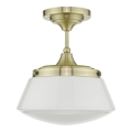 Där Lighting CAD0175 - Плафонен полилей за баня CADEN 1xE27/60W/230V IP44 месинг