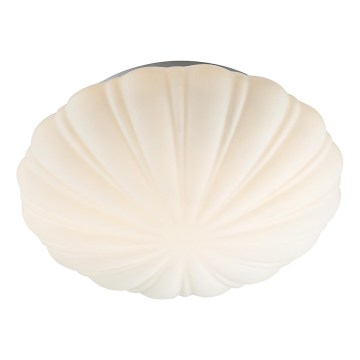 Där Lighting CAF502 - Таванно осветително тяло за баня CAFE 1xE27/60W/230V Ø 27 см IP44 бяло