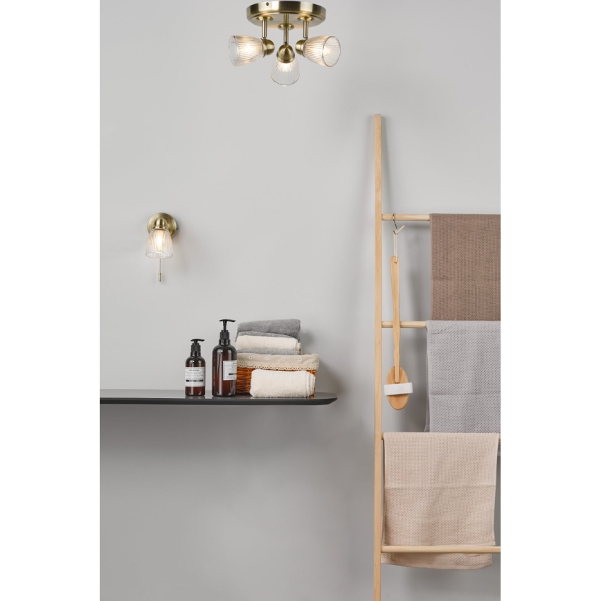 Där Lighting CED0775 - Стенна лампа за баня CEDRIC 1xG9/25W/230V IP44 месинг