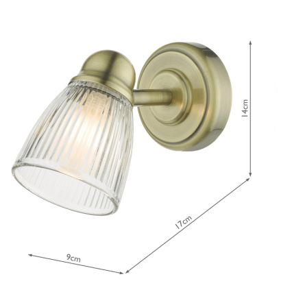 Där Lighting CED0775 - Стенна лампа за баня CEDRIC 1xG9/25W/230V IP44 месинг