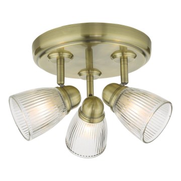 Där Lighting CED7675 - Точково осветително тяло за баня CEDRIC 3xG9/25W/230V IP44 месинг