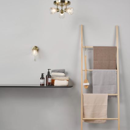 Där Lighting CED7675 - Точково осветително тяло за баня CEDRIC 3xG9/25W/230V IP44 месинг