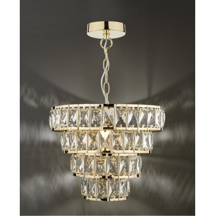 Där Lighting CER0135 - Полилей на верига CERYS 1xE27/60W/230V златист