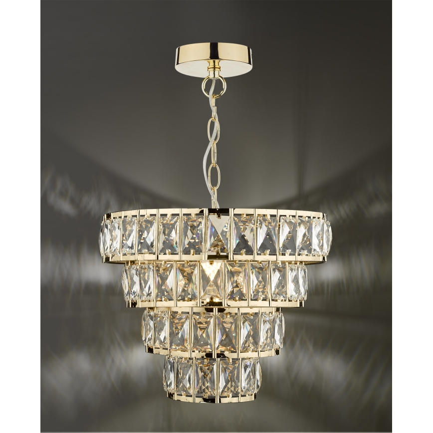 Där Lighting CER0135 - Полилей на верига CERYS 1xE27/60W/230V златист