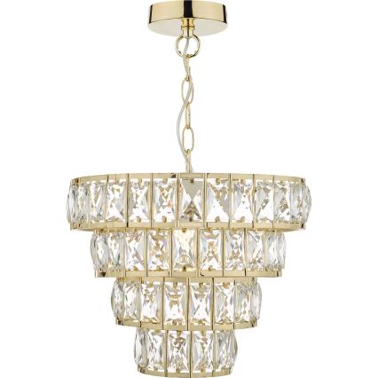 Där Lighting CER0135 - Полилей на верига CERYS 1xE27/60W/230V златист