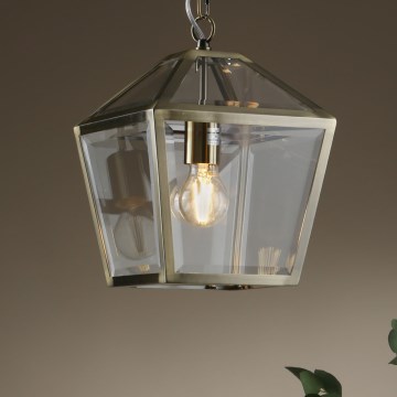 Där Lighting CHU0175 - Полилей на верига CHURCHILL 1xE27/60W/230V месинг