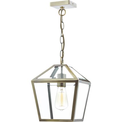 Där Lighting CHU0175 - Полилей на верига CHURCHILL 1xE27/60W/230V месинг
