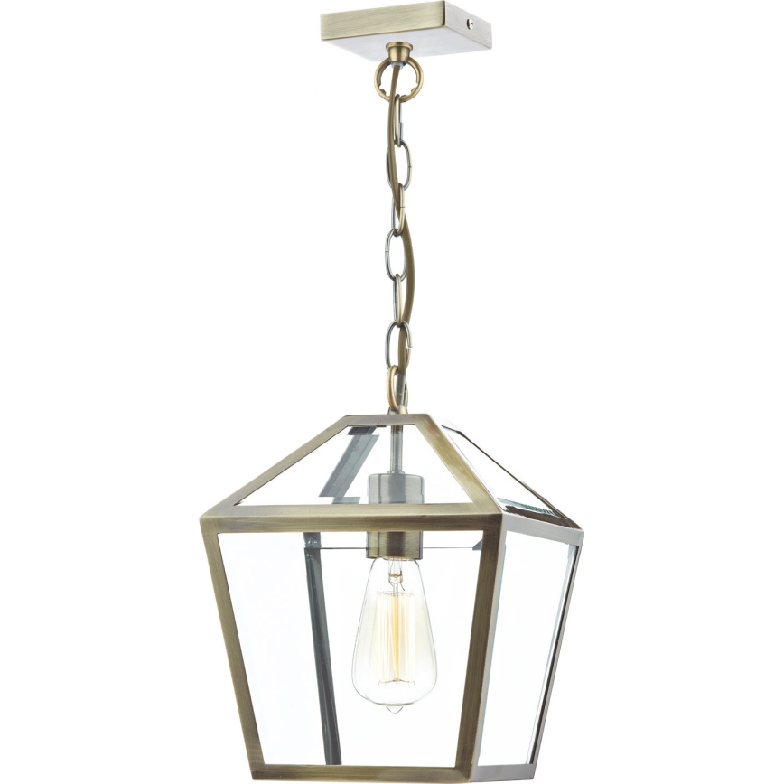 Där Lighting CHU0175 - Полилей на верига CHURCHILL 1xE27/60W/230V месинг