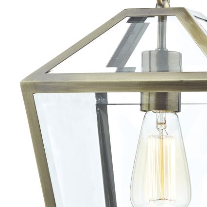 Där Lighting CHU0175 - Полилей на верига CHURCHILL 1xE27/60W/230V месинг