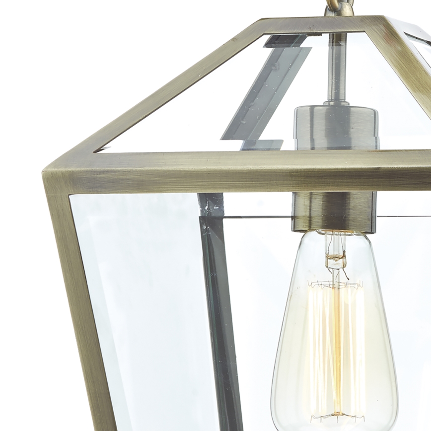 Där Lighting CHU0175 - Полилей на верига CHURCHILL 1xE27/60W/230V месинг