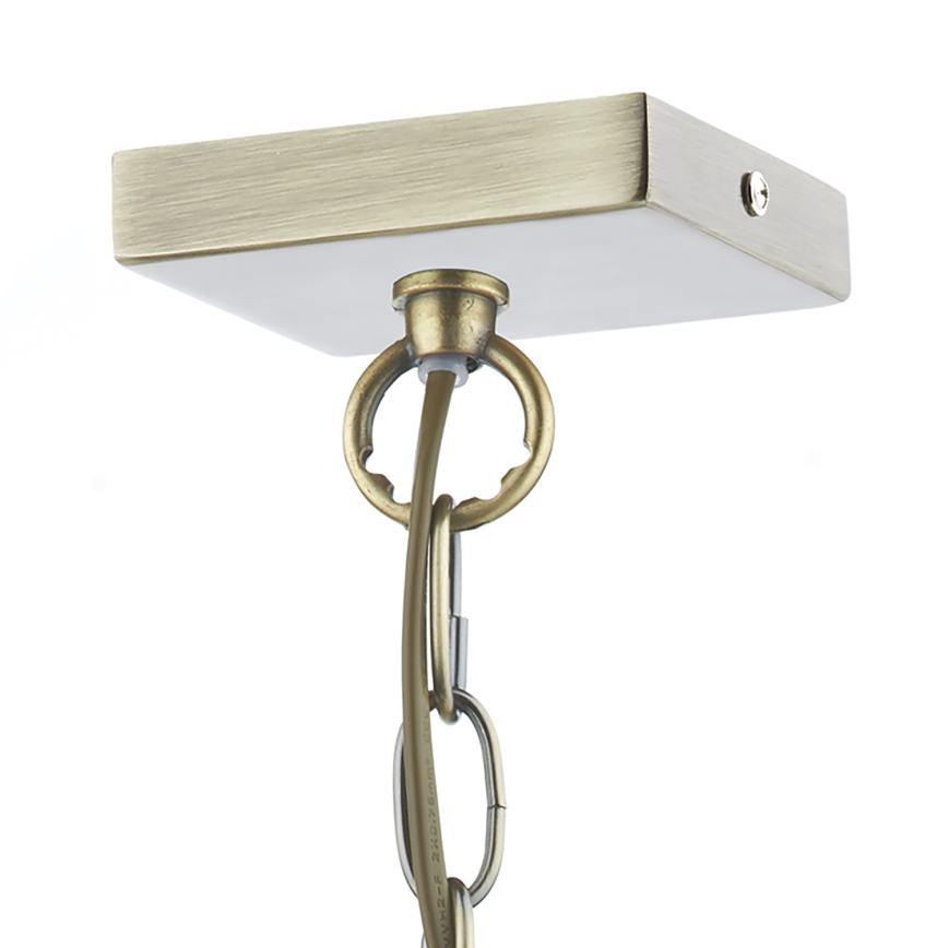 Där Lighting CHU0175 - Полилей на верига CHURCHILL 1xE27/60W/230V месинг