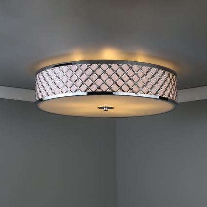 Där Lighting CIV5050 - Таванно осветително тяло CIVIC 5xE14/60W/230V, диам. 50 см, лъскав хром