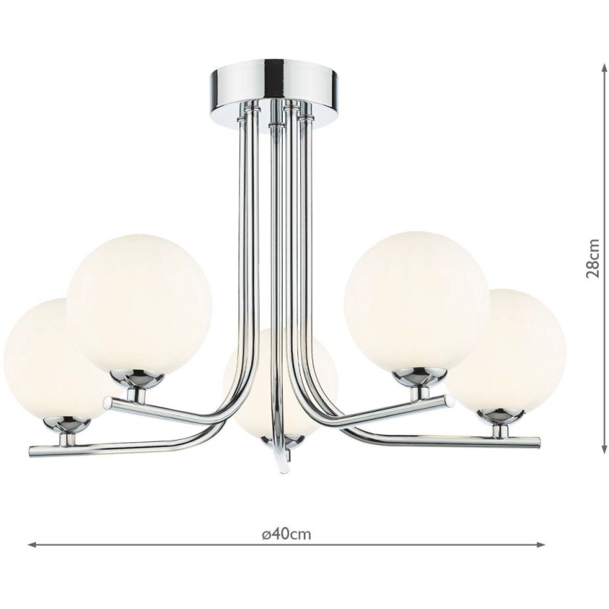 Där Lighting CRA5450-02 - Полилей на штанга CRADLE 5xG9/25W/230V лъскав хром