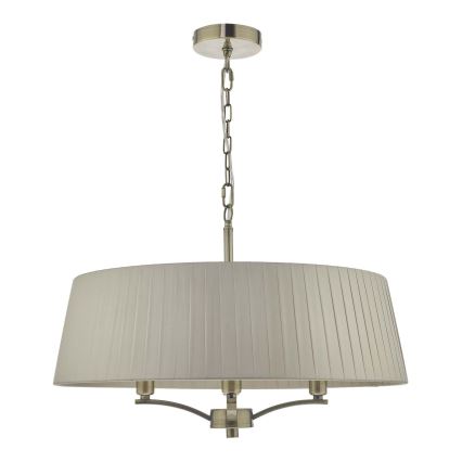 Där Lighting CRI0429 - Полилей на верига CRISTIN 4xE14/40W/230V месинг/таупе