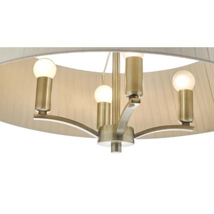 Där Lighting CRI0429 - Полилей на верига CRISTIN 4xE14/40W/230V месинг/таупе