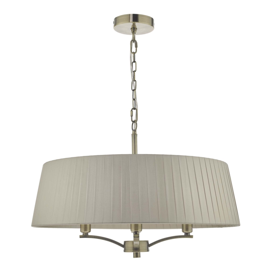 Där Lighting CRI0429 - Полилей на верига CRISTIN 4xE14/40W/230V месинг/таупе