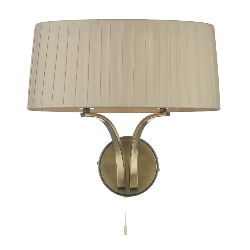 Där Lighting CRI0929 - Настенна лампа CRISTIN 2xE14/40W/230V месинг/таупе