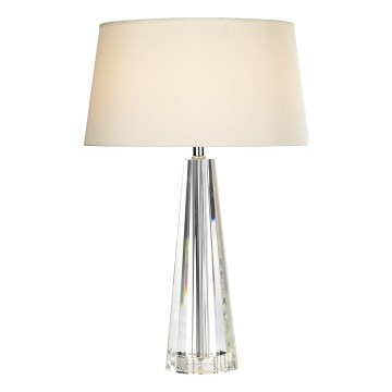 Där Lighting CYP4208 - Настолна лампа CYPRUS 1xE27/60W/230V кремава/прозрачна