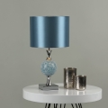 Där Lighting ELS4223 - Настолна лампа ELSA 1xE27/40W/230V синя/лъскав хром