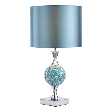 Där Lighting ELS4223 - Настолна лампа ELSA 1xE27/40W/230V синя/лъскав хром