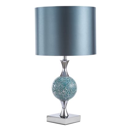 Där Lighting ELS4223 - Настолна лампа ELSA 1xE27/40W/230V синя/лъскав хром