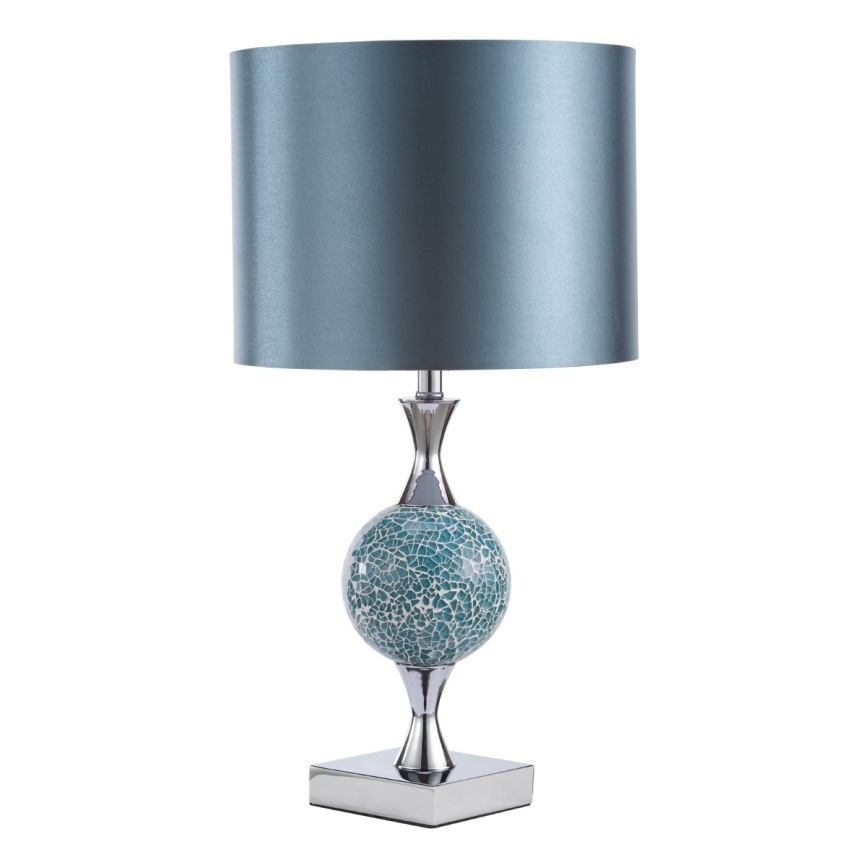 Där Lighting ELS4223 - Настолна лампа ELSA 1xE27/40W/230V синя/лъскав хром
