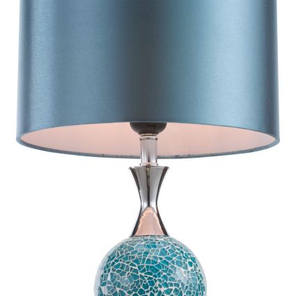 Där Lighting ELS4223 - Настолна лампа ELSA 1xE27/40W/230V синя/лъскав хром