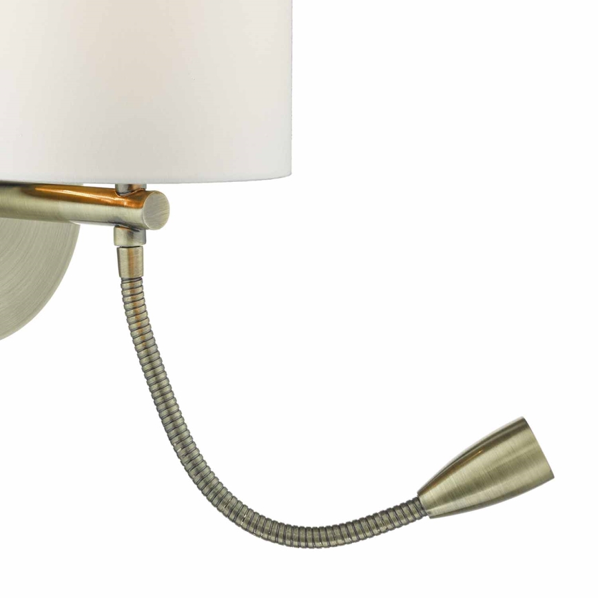 Där Lighting FET0775 - LED стенен аплик FETA 1xE27/60W/230V + LED/1W месинг