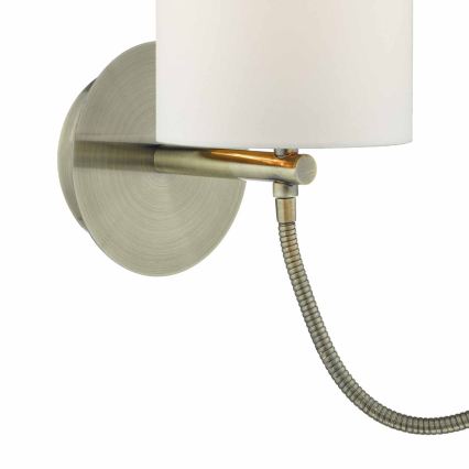 Där Lighting FET0775 - LED стенен аплик FETA 1xE27/60W/230V + LED/1W месинг