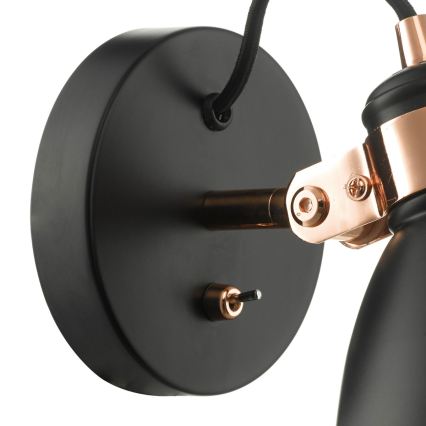 Där Lighting FRE0722 - Настенно насочващо осветително тяло FREDERICK 1xE14/40W/230V черно