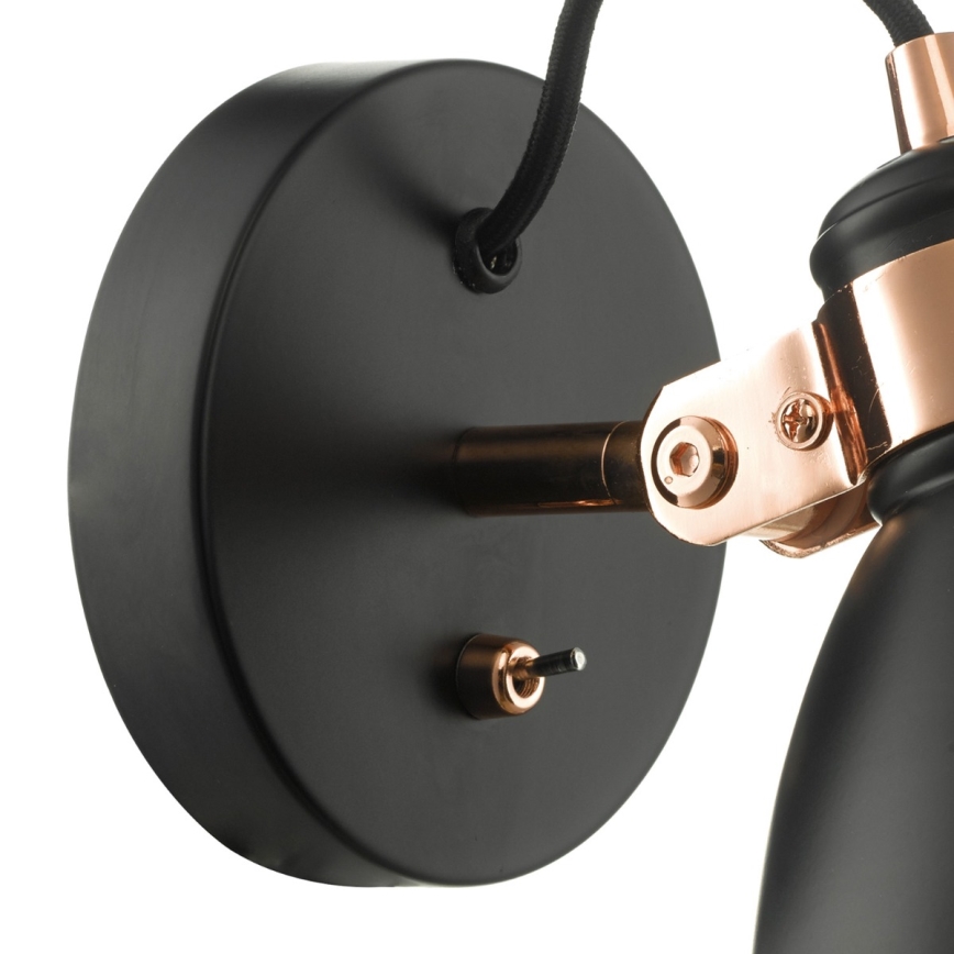 Där Lighting FRE0722 - Настенно насочващо осветително тяло FREDERICK 1xE14/40W/230V черно