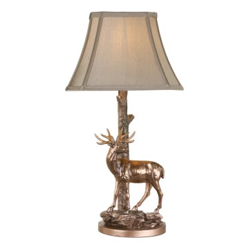 Där Lighting GUL5545-X - Настолна лампа GULLIVER 1xE27/60W/230V бежова/бронзова