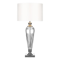 Där Lighting HIN4208 - Настолна лампа HINTON 1xE27/60W/230V бял/лъскав хром