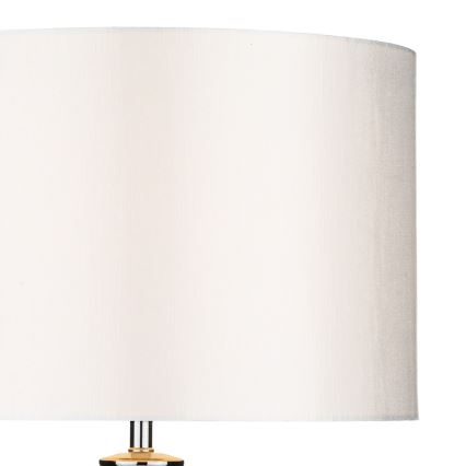 Där Lighting HIN4208 - Настолна лампа HINTON 1xE27/60W/230V бял/лъскав хром