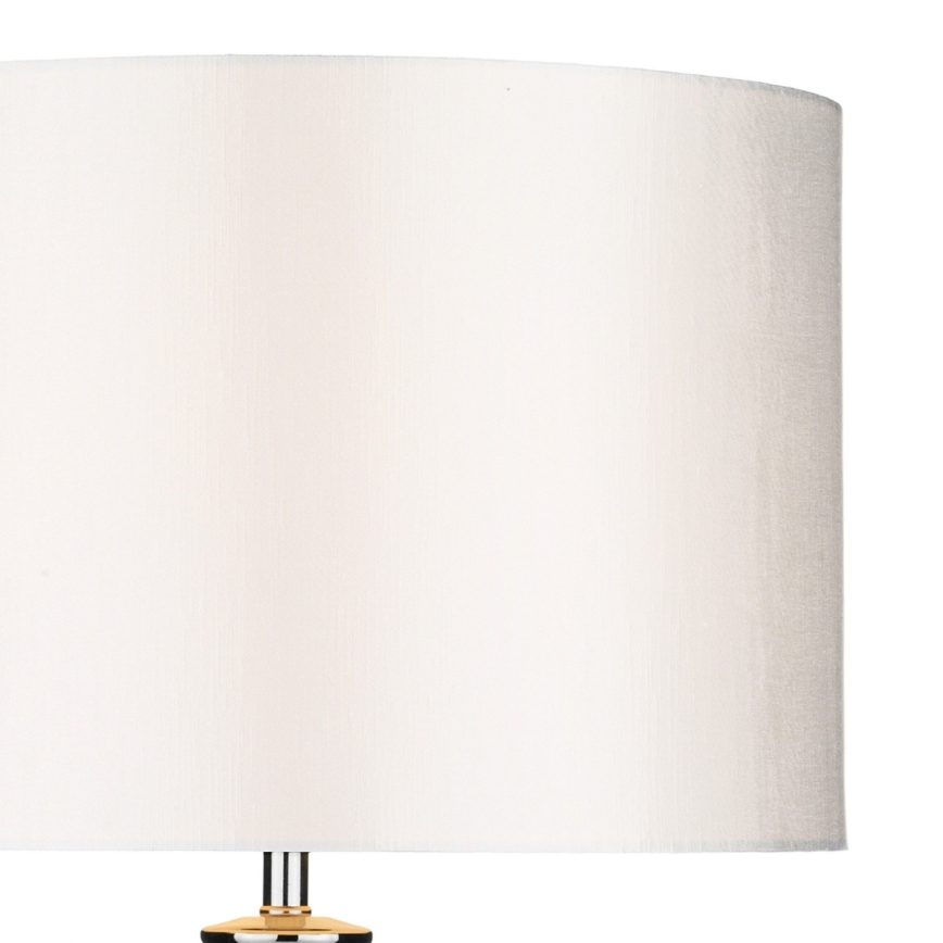 Där Lighting HIN4208 - Настолна лампа HINTON 1xE27/60W/230V бял/лъскав хром