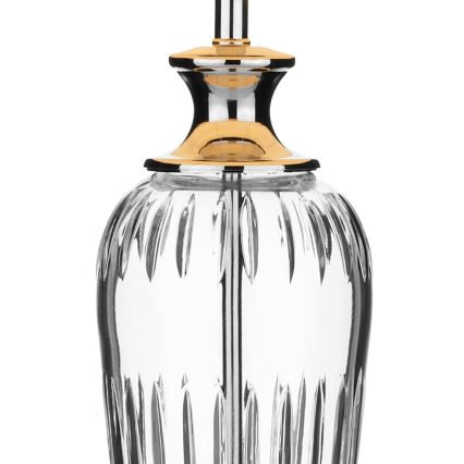 Där Lighting HIN4208 - Настолна лампа HINTON 1xE27/60W/230V бял/лъскав хром