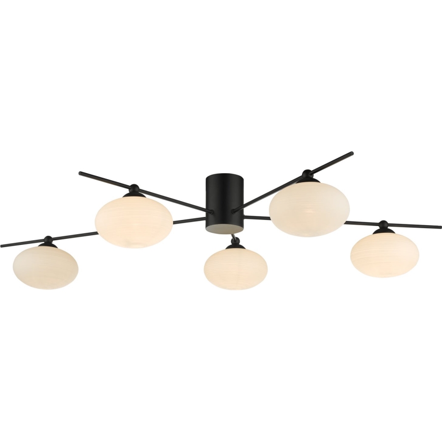 Där Lighting JAS5422 - Плафонен полилей JASPER 5xG9/25W/230V черен