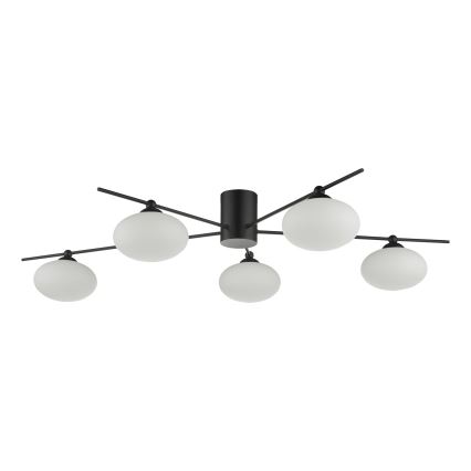 Där Lighting JAS5422 - Плафонен полилей JASPER 5xG9/25W/230V черен