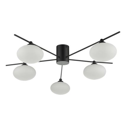 Där Lighting JAS5422 - Плафонен полилей JASPER 5xG9/25W/230V черен