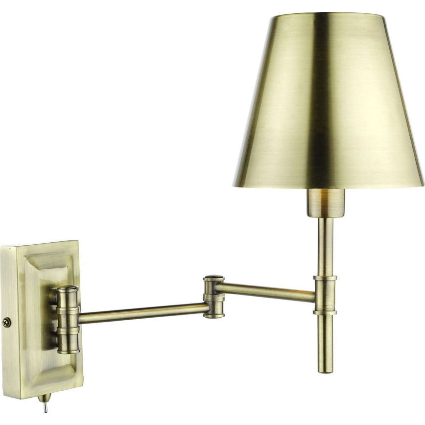 Där Lighting KEN0775 - Гъвкава стенна лампа KENSINGTON 1xE14/25W/230V месинг
