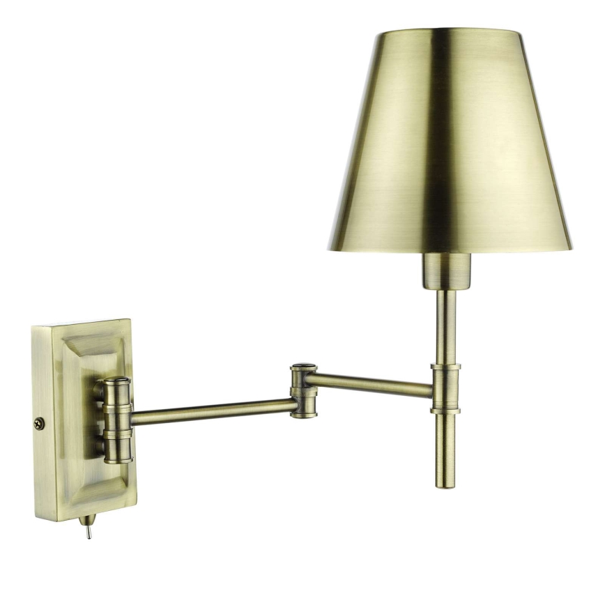 Där Lighting KEN0775 - Гъвкава стенна лампа KENSINGTON 1xE14/25W/230V месинг