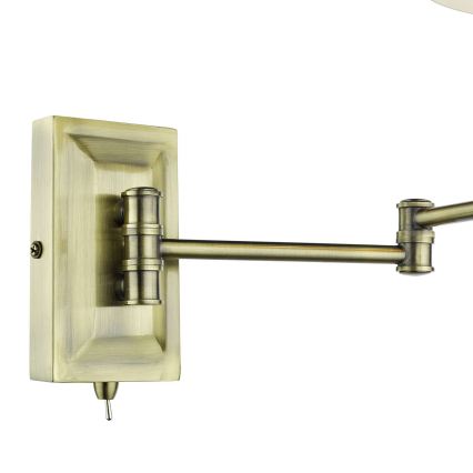 Där Lighting KEN0775 - Гъвкава стенна лампа KENSINGTON 1xE14/25W/230V месинг