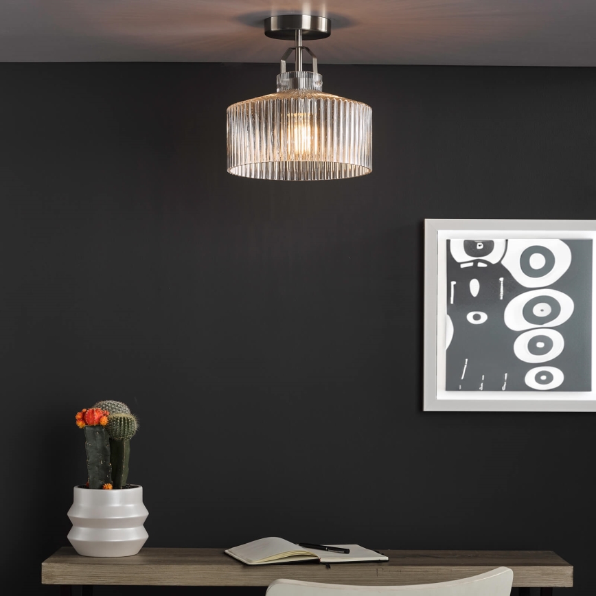 Där Lighting LEN4846 - Повърхностно монтиран полилей LENKA 1xE27/60W/230V матов хром