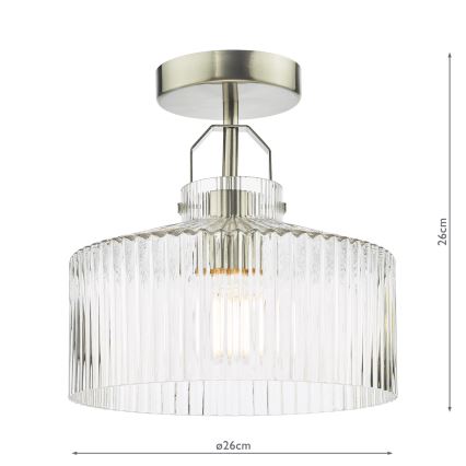 Där Lighting LEN4846 - Повърхностно монтиран полилей LENKA 1xE27/60W/230V матов хром