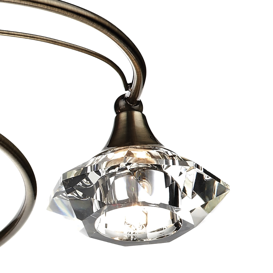 Där Lighting LUT0675 - Повърхностно монтиран полилей LUTHER 6xG9/40W/230V месинг