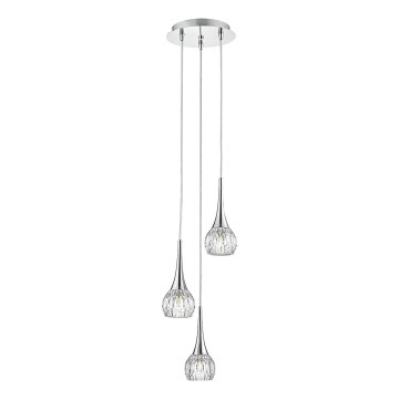 Där Lighting LYA0350 - Полилей на кабел LYALL 3xG9/40W/230V, лъскав хром