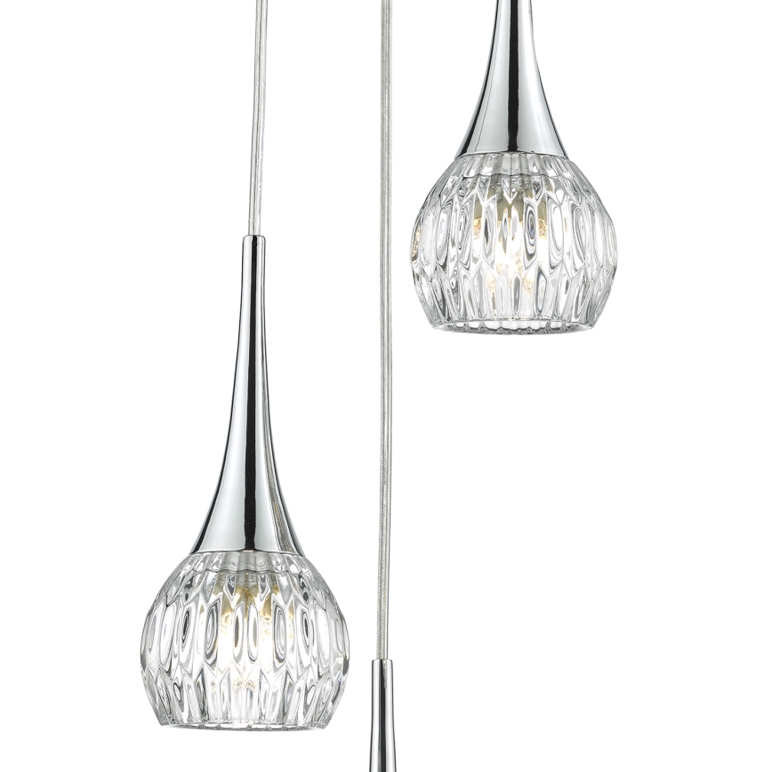 Där Lighting LYA0350 - Полилей на кабел LYALL 3xG9/40W/230V, лъскав хром