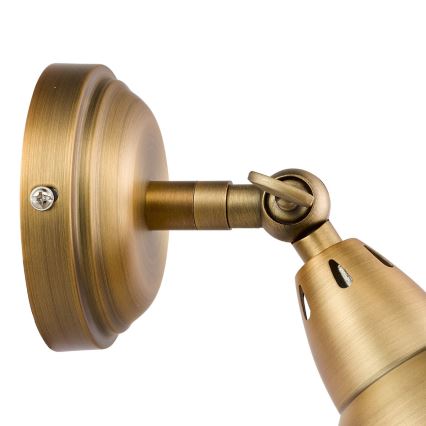 Där Lighting NAT0742 - Настенно спот осветително тяло NATHANIEL 1xGU10/11W/230V месинг